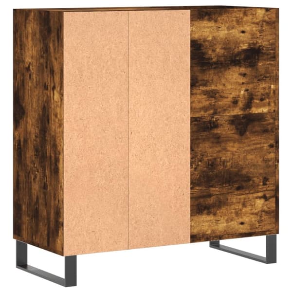 vidaXL vinylskab 84,5x38x89 cm konstrueret træ røget egetræsfarve - Medieopbevaring