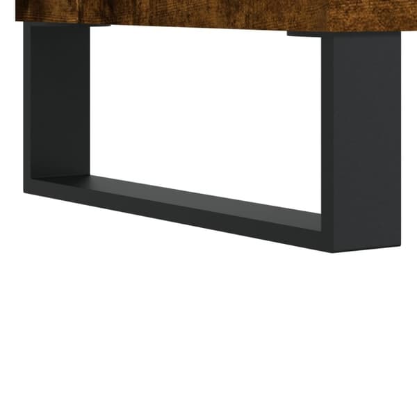 vidaXL vinylskab 84,5x38x89 cm konstrueret træ røget egetræsfarve - Medieopbevaring