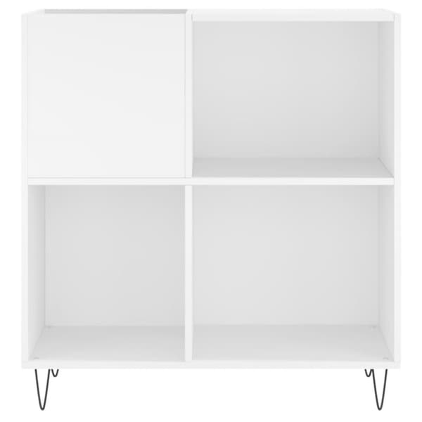 vidaXL vinylskab 84,5x38x89 cm konstrueret træ hvid - Medieopbevaring