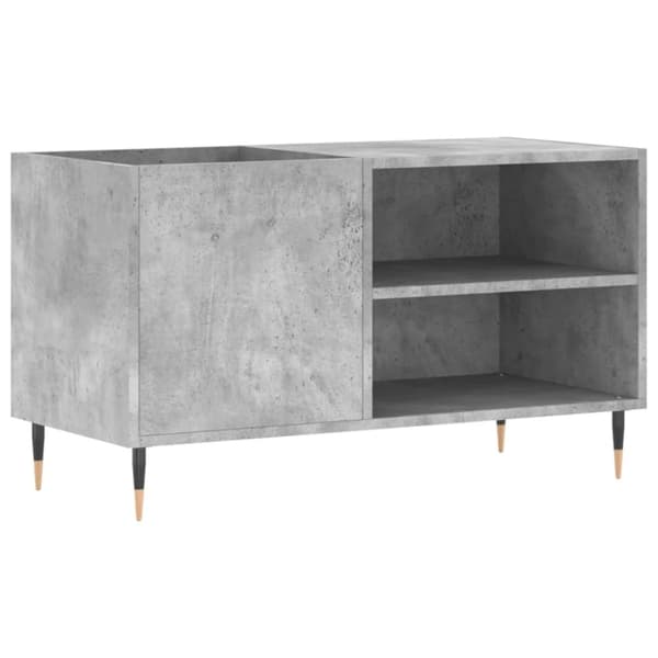 vidaXL Stereobänk betonggrå 85x38x48 cm konstruerat trä - Medieförvaring