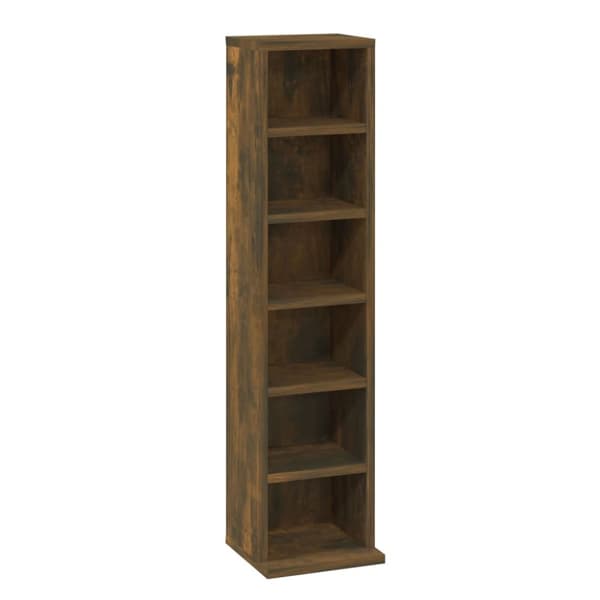 vidaXL reol 21x20x88 cm konstrueret træ røget egetræsfarve - Medieopbevaring