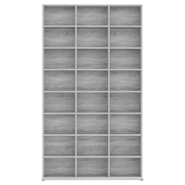 vidaXL reol 102x23x177,5 cm konstrueret træ grå sonoma-eg -  Medieopbevaring