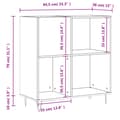 Miniatyrbillede 11 af 11: vidaXL vinylskab 84,5x38x89 cm konstrueret træ sort -  Medieopbevaring