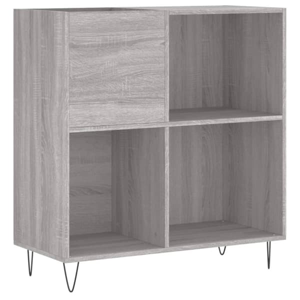 vidaXL vinylskab 84,5x38x39 cm konstrueret træ grå sonoma-eg -  Medieopbevaring