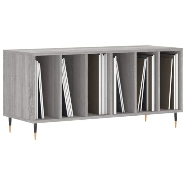 vidaXL vinylskab 100x38x48 cm konstrueret træ grå sonoma-eg -  Medieopbevaring