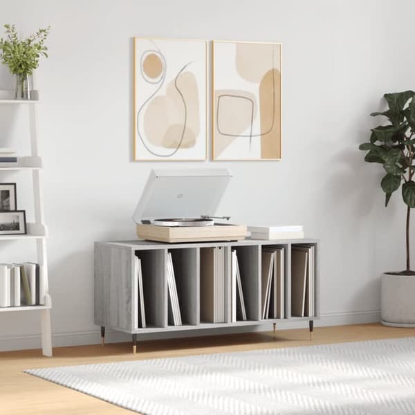 vidaXL Stereobänk grå sonoma 100x38x48 cm konstruerat trä -  Medieförvaring