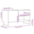 Miniatyrbild 10 av 10: vidaXL Stereobänk betonggrå 85x38x48 cm konstruerat trä -  Medieförvaring