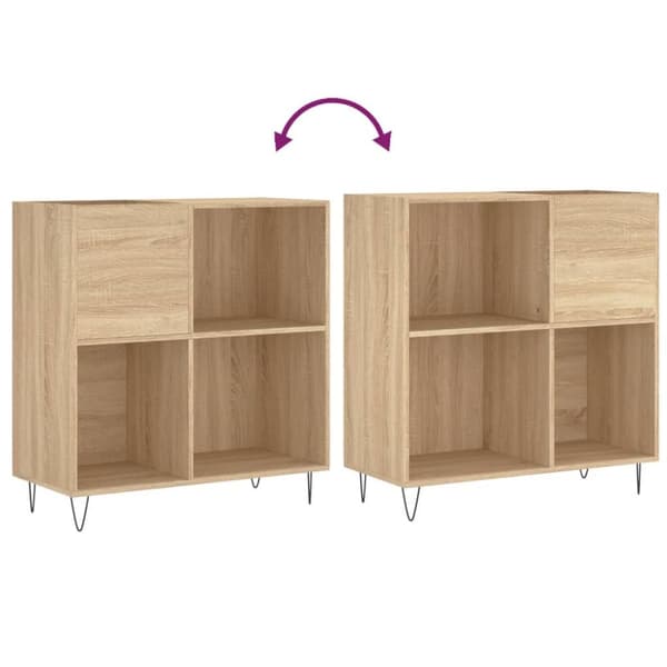 vidaXL vinylskab 84,5x38x39 cm konstrueret træ sonoma-eg -  Medieopbevaring