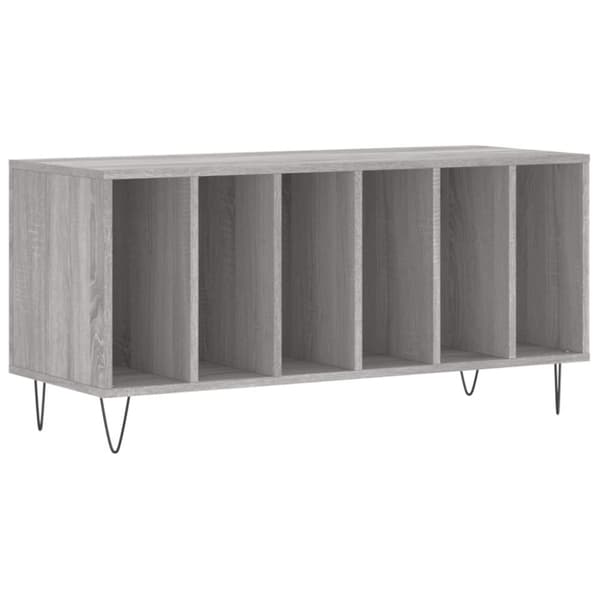 vidaXL vinylskab 100x38x48 cm konstrueret træ grå sonoma-eg - Medieopbevaring