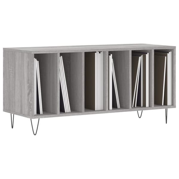 vidaXL vinylskab 100x38x48 cm konstrueret træ grå sonoma-eg - Medieopbevaring