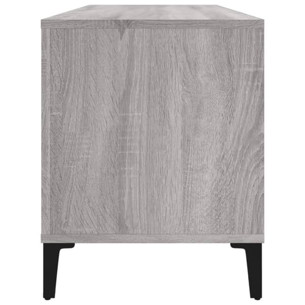 The Living Store Stereobänk grå sonoma 100x38x48 cm konstruerat trä -  Medieförvaring