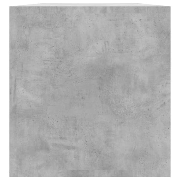 The Living Store opbevaringsreol til lp'er 71x34x36 cm konstrueret træ betongrå - Medieopbevaring