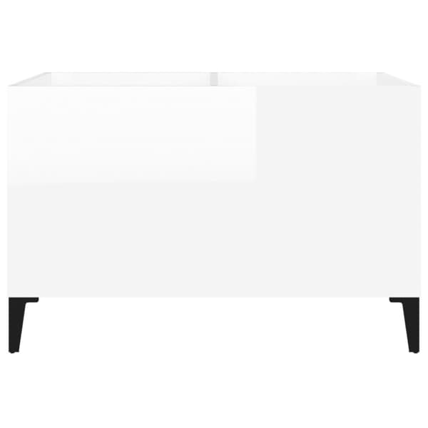 The Living Store vinylskab 74,5x38x48 cm konstrueret træ hvid højglans - Medieopbevaring