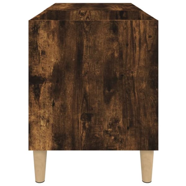 The Living Store Stereobänk rökfärgad ek 84,5x38x48 cm konstruerat trä - Medieförvaring