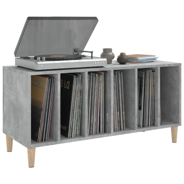 The Living Store Stereobänk betong-grå 100x38x48 cm konstruerat trä - Medieförvaring