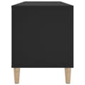 Miniatyrbillede 7 af 9: The Living Store vinylskab 100x38x48 cm konstrueret træ sort -  Medieopbevaring