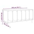 Miniatyrbillede 9 af 9: The Living Store vinylskab 100x38x48 cm konstrueret træ sort -  Medieopbevaring