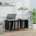 Miniatyrbillede 2 af 9: The Living Store vinylskab 100x38x48 cm konstrueret træ sort -  Medieopbevaring