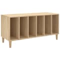 Miniatyrbillede 3 af 9: The Living Store vinylskab 100x38x48 cm konstrueret træ sonoma-eg -  Medieopbevaring