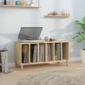 Miniatyrbillede 2 af 9: The Living Store vinylskab 100x38x48 cm konstrueret træ sonoma-eg -  Medieopbevaring
