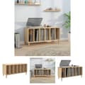 Miniatyrbillede 1 af 9: The Living Store vinylskab 100x38x48 cm konstrueret træ sonoma-eg -  Medieopbevaring