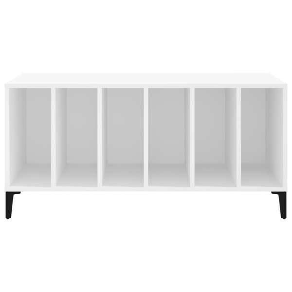 The Living Store Stereobänk vit 100x38x48 cm konstruerat trä -  Medieförvaring