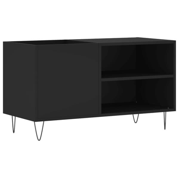 The Living Store Stereobänk svart 85x38x48 cm konstruerat trä - Medieförvaring