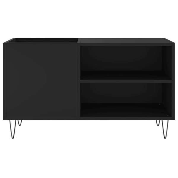 The Living Store Stereobänk svart 85x38x48 cm konstruerat trä - Medieförvaring