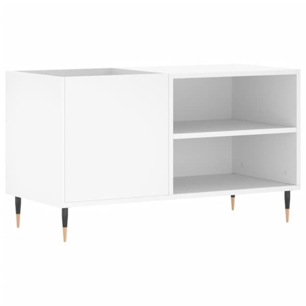 The Living Store Stereobänk vit 85x38x48 cm konstruerat trä - Medieförvaring