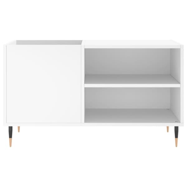 The Living Store Stereobänk vit 85x38x48 cm konstruerat trä - Medieförvaring