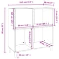 Miniatyrbild 10 av 11: The Living Store Stereobänk rökfärgad ek 84,5x38x89 cm konstruerat trä -  Medieförvaring