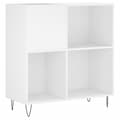 Miniatyrbillede 3 af 11: The Living Store vinylskab 84,5x38x89 cm konstrueret træ hvid -  Medieopbevaring