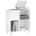 Miniatyrbillede 4 af 11: The Living Store vinylskab 84,5x38x89 cm konstrueret træ hvid -  Medieopbevaring