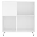 Miniatyrbillede 5 af 11: The Living Store vinylskab 84,5x38x89 cm konstrueret træ hvid -  Medieopbevaring