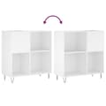Miniatyrbillede 8 af 11: The Living Store vinylskab 84,5x38x89 cm konstrueret træ hvid -  Medieopbevaring