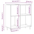 Miniatyrbillede 11 af 11: The Living Store vinylskab 84,5x38x89 cm konstrueret træ hvid -  Medieopbevaring