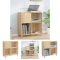 Pikkukuva 1 / 11: The Living Store LP-levyjen säilytyskaappi Sonoma-tammi 84,5x38x89 cm puu -  Medialaitekaapit & -telineet