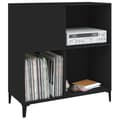 Miniatyrbild 5 av 11: The Living Store Stereobänk svart 84,5x38x89 cm konstruerat trä -  Medieförvaring