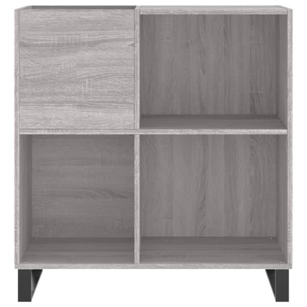 The Living Store Stereobänk grå sonoma 84,5x38x89 cm konstruerat trä - Medieförvaring