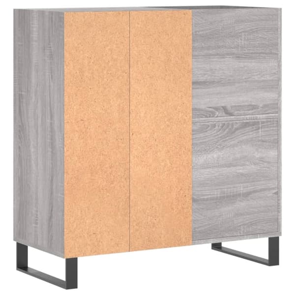 The Living Store Stereobänk grå sonoma 84,5x38x89 cm konstruerat trä - Medieförvaring