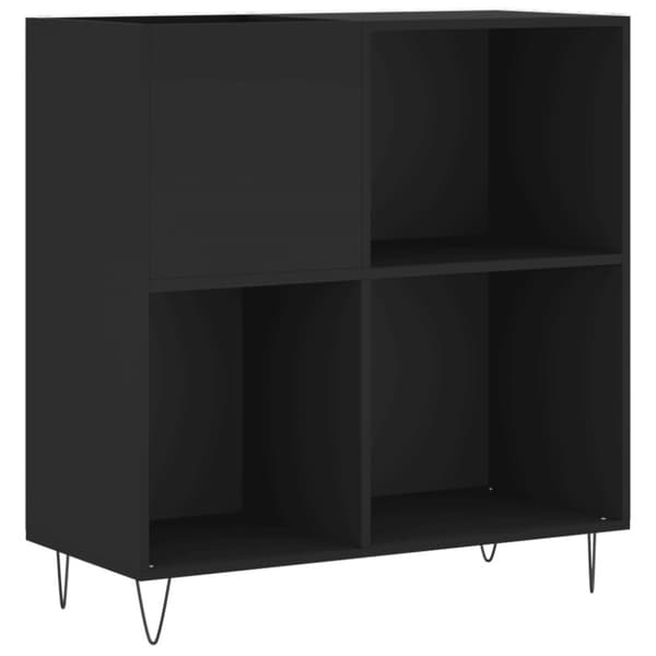 The Living Store Stereobänk svart 84x38x89 cm konstruerat trä - Medieförvaring