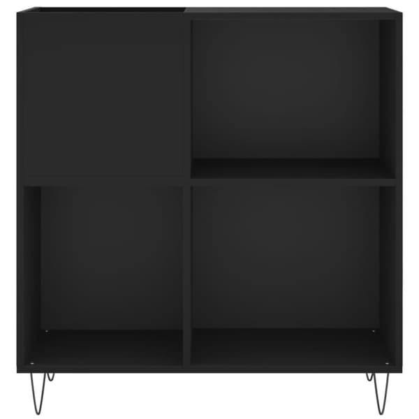 The Living Store Stereobänk svart 84x38x89 cm konstruerat trä - Medieförvaring