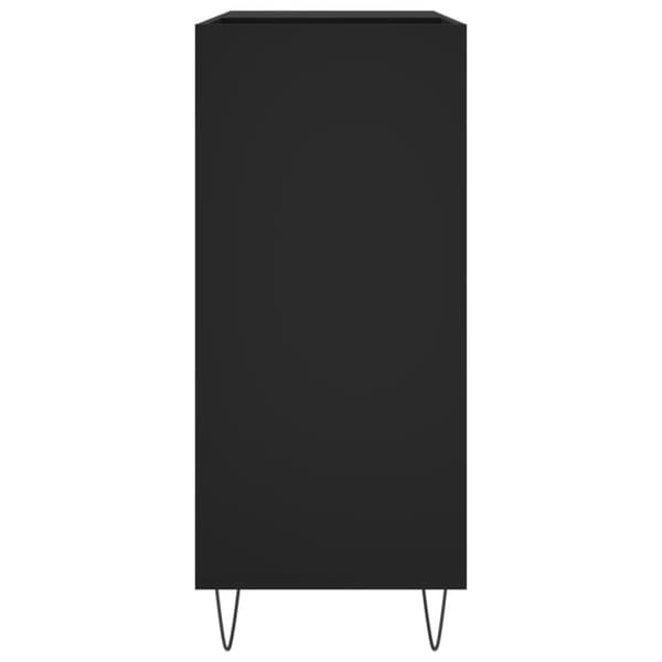 The Living Store Stereobänk svart 84x38x89 cm konstruerat trä - Medieförvaring