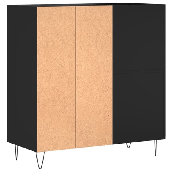 The Living Store Stereobänk svart 84x38x89 cm konstruerat trä - Medieförvaring