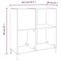 Miniatyrbillede 10 af 11: Medieopbevaring - Living vinylskab 84,5x38x89 cm konstrueret træ brun egetræsfarve
