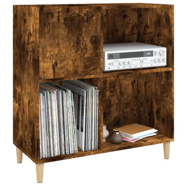 Medieförvaring - Living Stereobänk rökfärgad ek 84,5x38x89 cm konstruerat trä