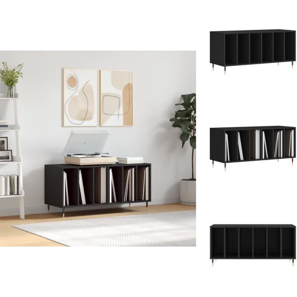 Medieförvaring - Living Stereobänk svart 100x38x48 cm konstruerat trä