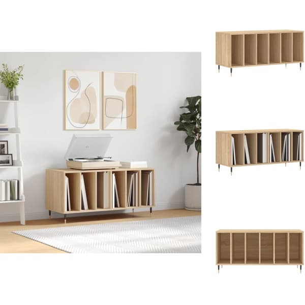 Medieförvaring - Living Stereobänk sonoma-ek 100x38x48 cm konstruerat trä
