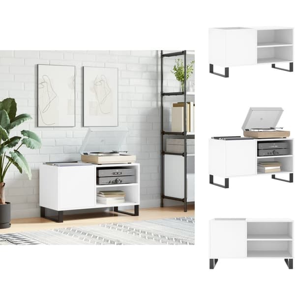 Medieförvaring - Living Stereobänk vit 85x38x48 cm konstruerat trä