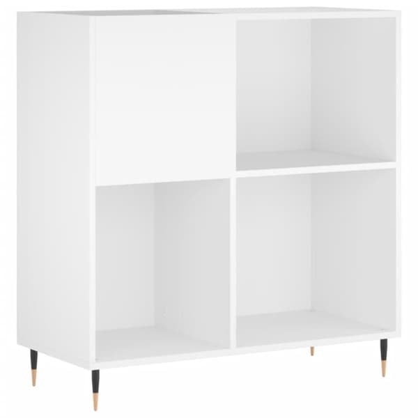 Medialaitekaapit & -telineet - Living LP-levyjen säilytyskaappi valkoinen 84,5x38x89 cm tekninen puu